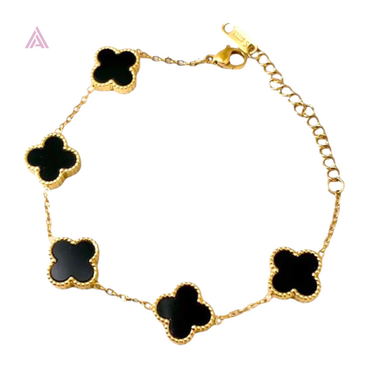 Luxurious Black Clover Bracelet