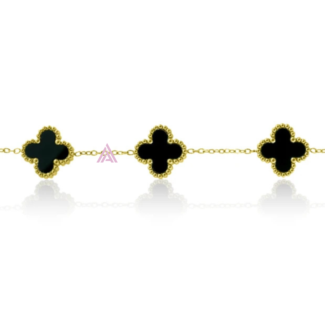 Luxurious Black Clover Bracelet